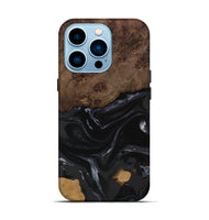 iPhone 14 Pro Wood Live Edge Phone Case - Alani (Black & White, 746027)