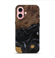 iPhone 16 Wood Live Edge Phone Case - Alani (Black & White, 746027)