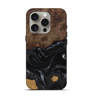 iPhone 16 Pro Wood Live Edge Phone Case - Alani (Black & White, 746027)