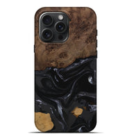 iPhone 16 Pro Max Wood Live Edge Phone Case - Alani (Black & White, 746027)