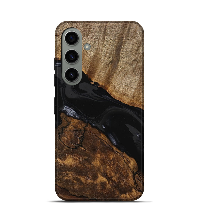 Galaxy S24 Wood Live Edge Phone Case - Durward (Black & White, 746028)