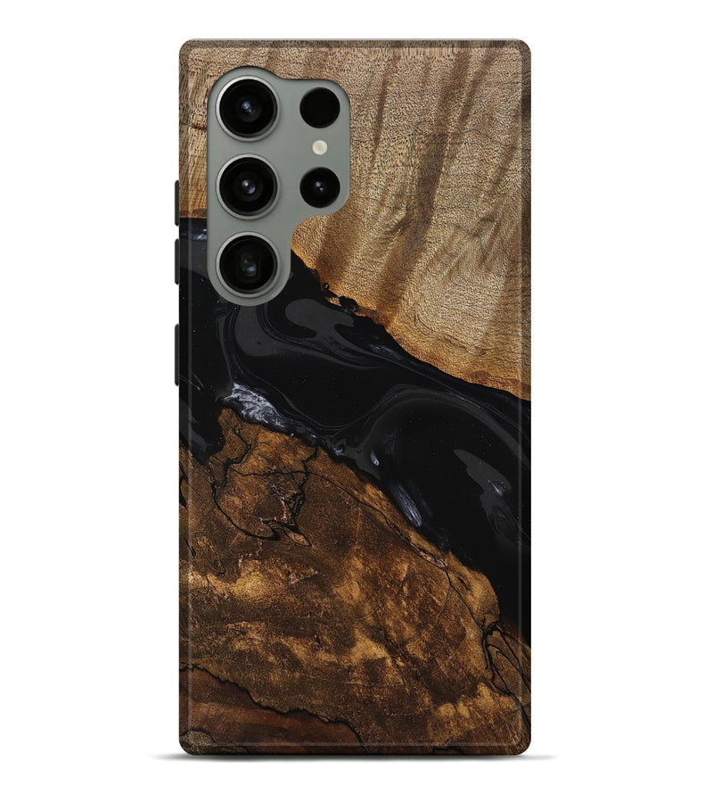 Galaxy S24 Ultra Wood Live Edge Phone Case - Durward (Black & White, 746028)