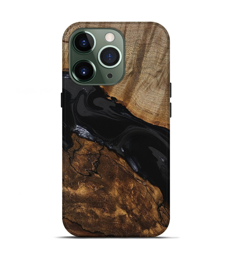 iPhone 13 Pro Wood Live Edge Phone Case - Durward (Black & White, 746028)