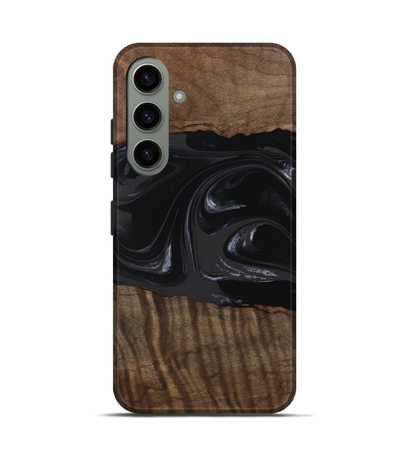 Galaxy S24 Wood Live Edge Phone Case - Elinor (Black & White, 746029)