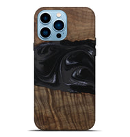 iPhone 14 Pro Max Wood Live Edge Phone Case - Elinor (Black & White, 746029)