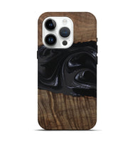 iPhone 15 Pro Wood Live Edge Phone Case - Elinor (Black & White, 746029)