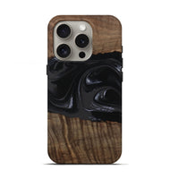 iPhone 16 Pro Wood Live Edge Phone Case - Elinor (Black & White, 746029)