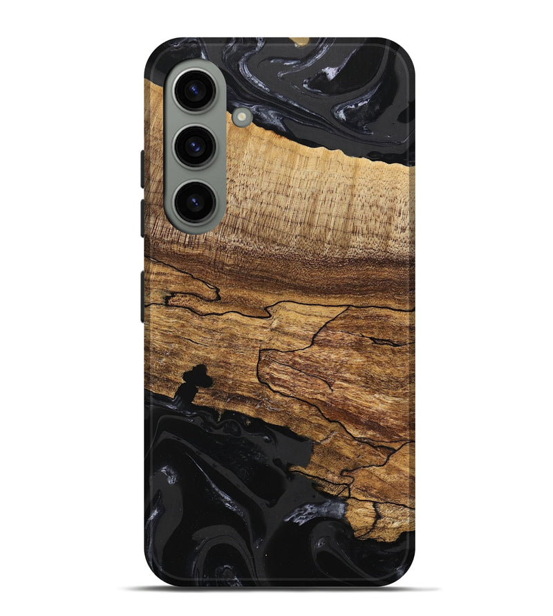 Galaxy S24 Plus Wood Live Edge Phone Case - Tiara (Black & White, 746030)