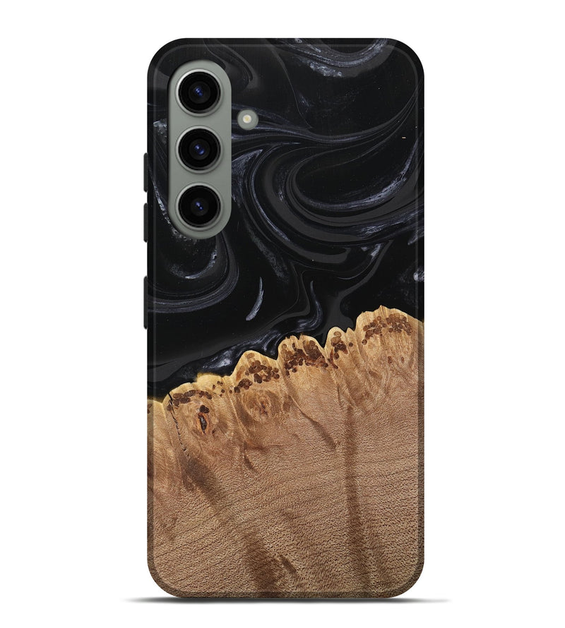 Galaxy S24 Plus Wood Live Edge Phone Case - Leona (Black & White, 746031)