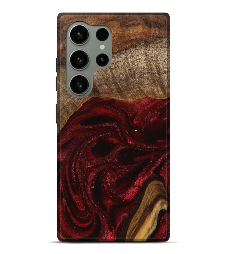 Galaxy S24 Ultra Wood Live Edge Phone Case - Goldie (Red, 746032)