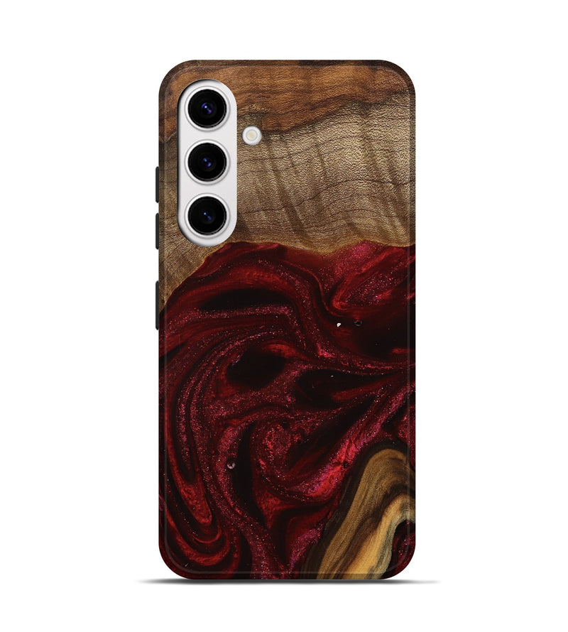 Galaxy S25 Wood Live Edge Phone Case - Goldie (Red, 746032)