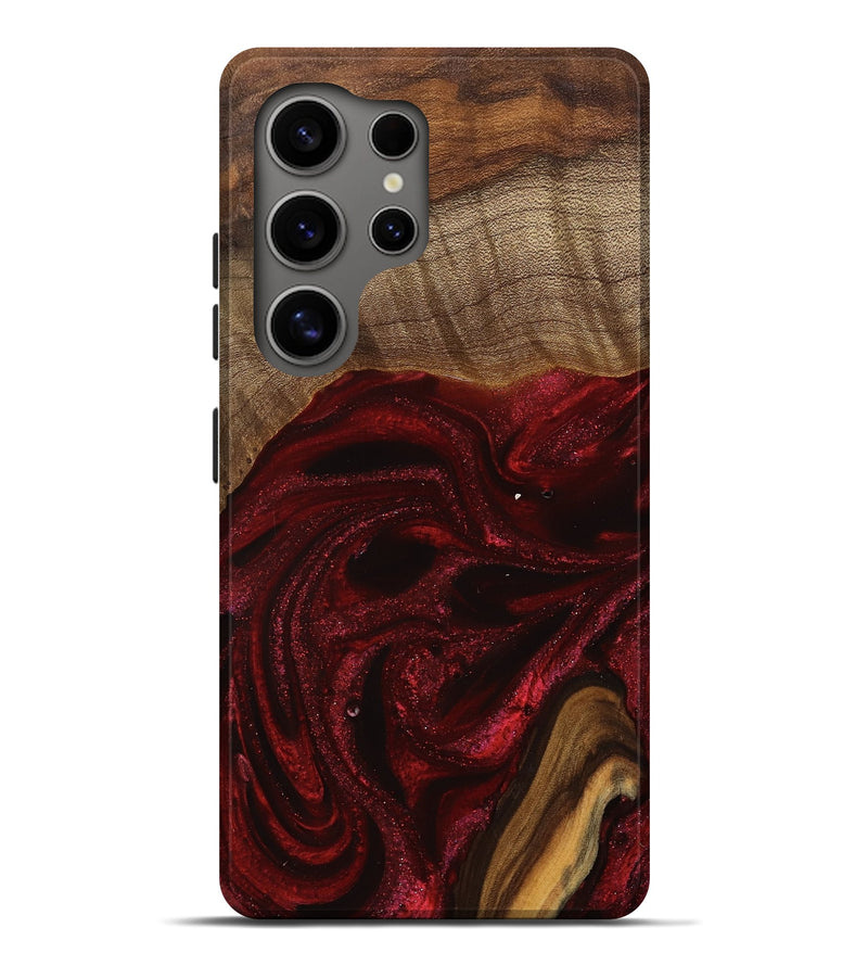 Galaxy S25 Ultra Wood Live Edge Phone Case - Goldie (Red, 746032)