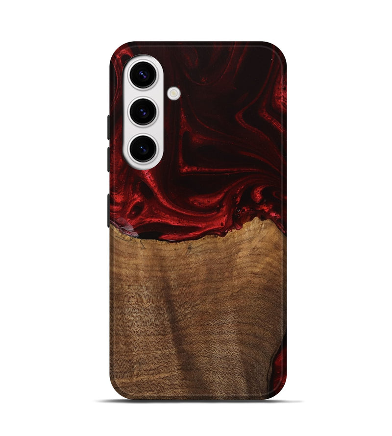 Galaxy S25 Wood Live Edge Phone Case - Bart (Red, 746033)