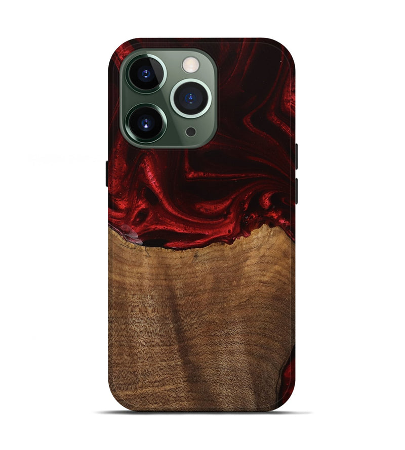 iPhone 13 Pro Wood Live Edge Phone Case - Bart (Red, 746033)