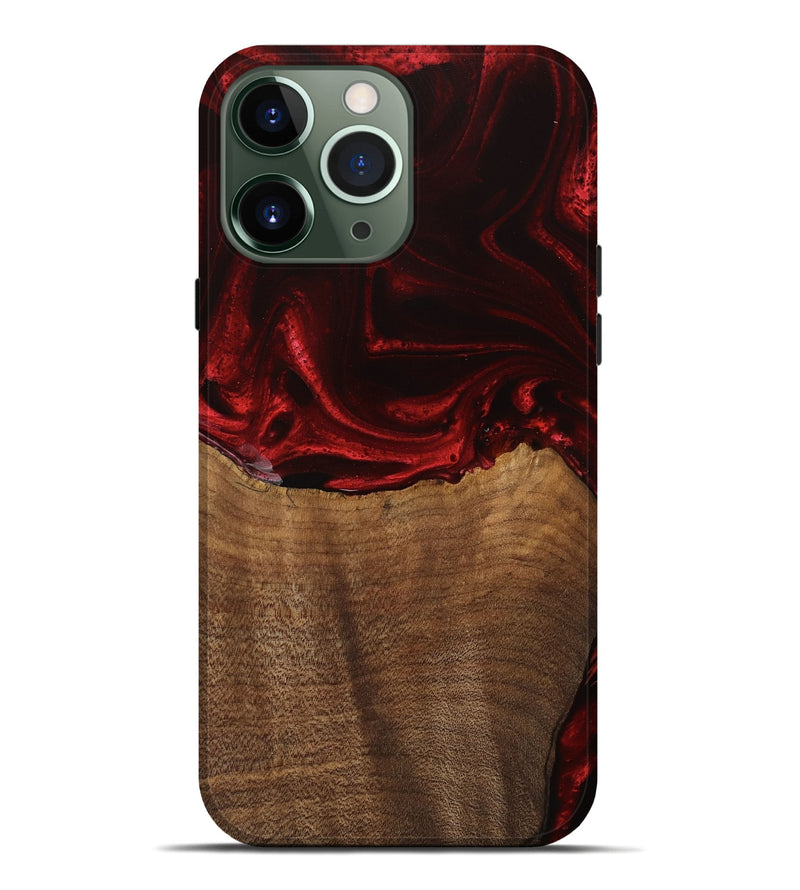 iPhone 13 Pro Max Wood Live Edge Phone Case - Bart (Red, 746033)