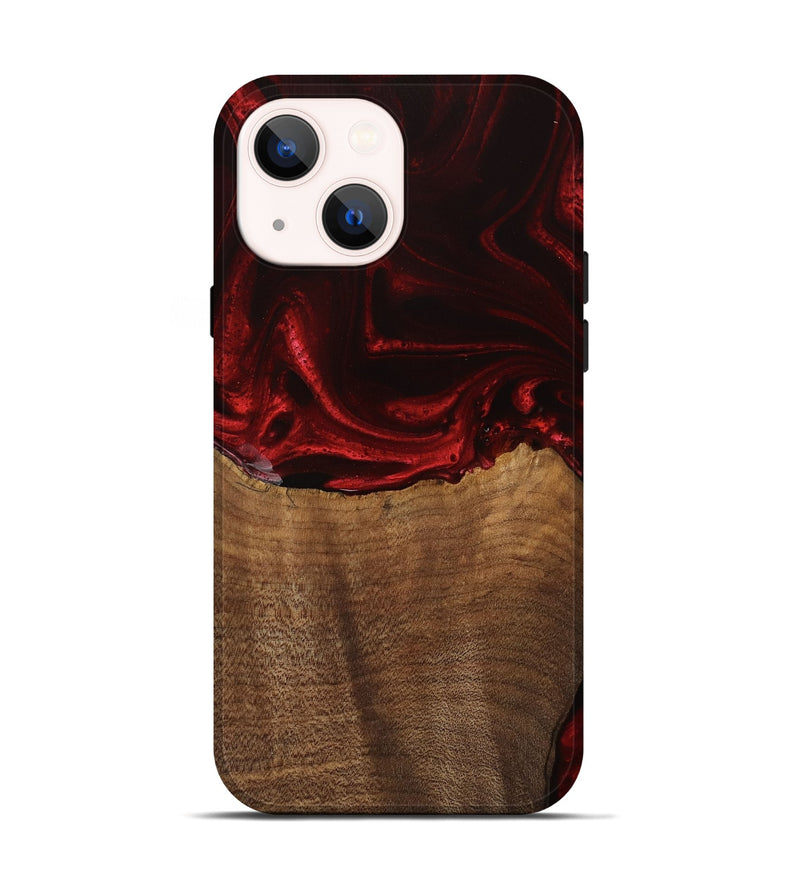 iPhone 14 Wood Live Edge Phone Case - Bart (Red, 746033)