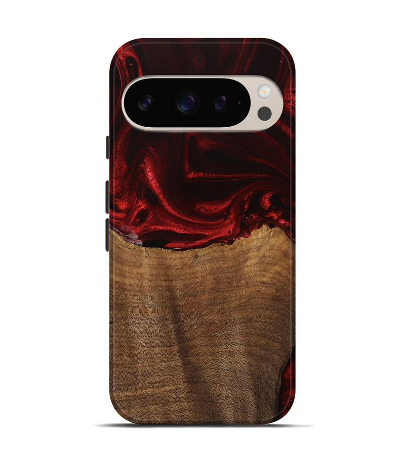 Pixel 9 Pro Wood Live Edge Phone Case - Bart (Red, 746033)