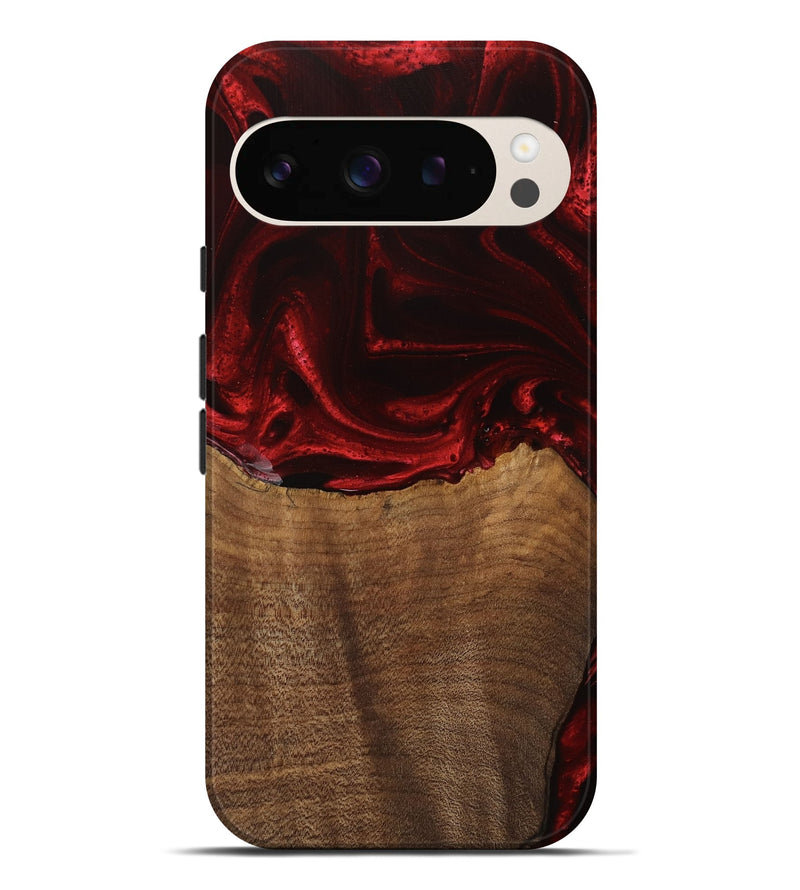 Pixel 9 Pro XL Wood Live Edge Phone Case - Bart (Red, 746033)