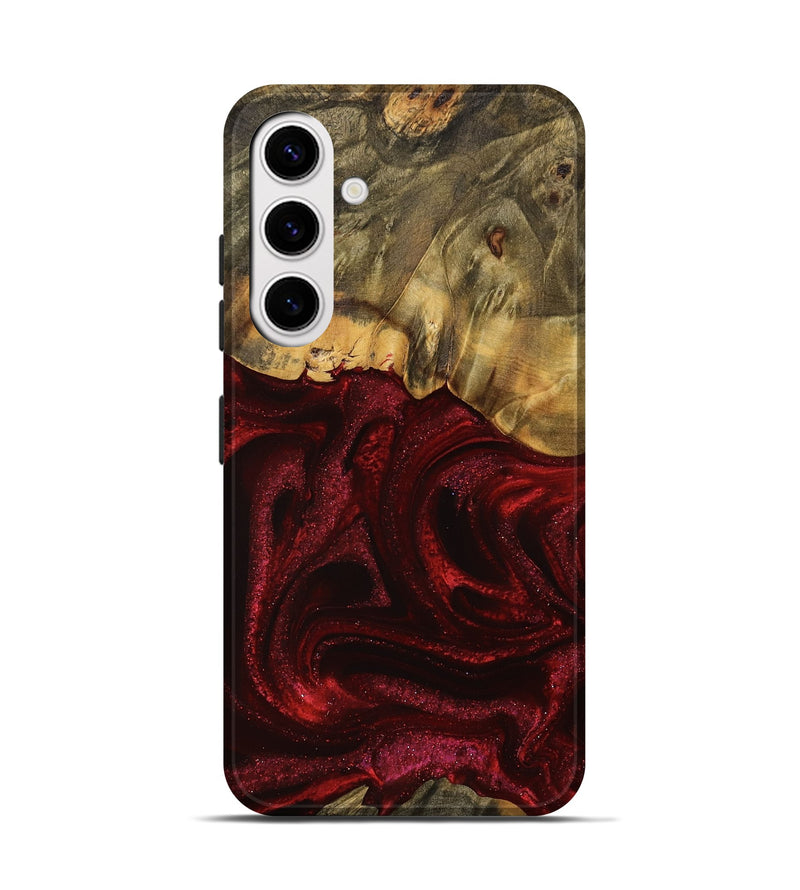 Galaxy S25 Wood Live Edge Phone Case - Ethelyn (Red, 746034)