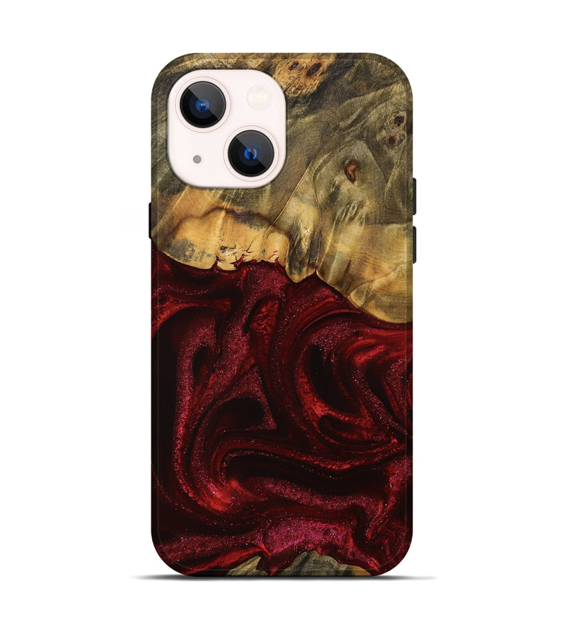 iPhone 14 Wood Live Edge Phone Case - Ethelyn (Red, 746034)