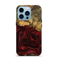 iPhone 14 Pro Wood Live Edge Phone Case - Ethelyn (Red, 746034)