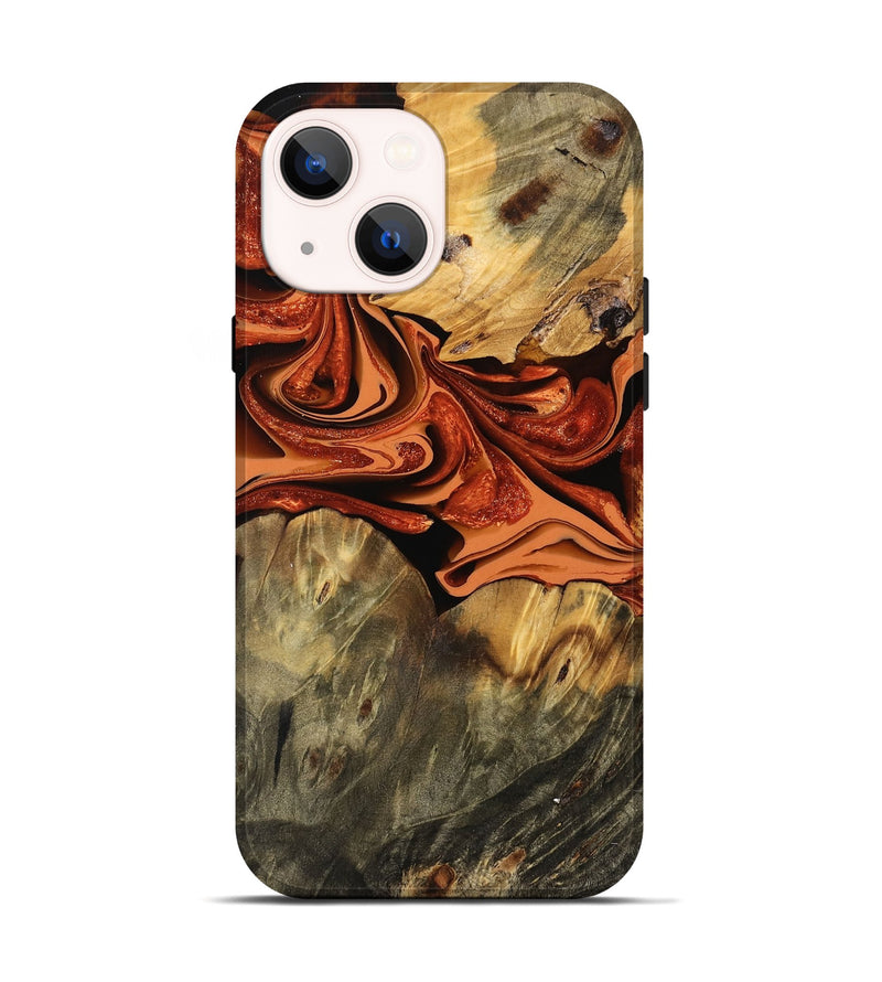 iPhone 14 Wood Live Edge Phone Case - Blake (Red, 746035)