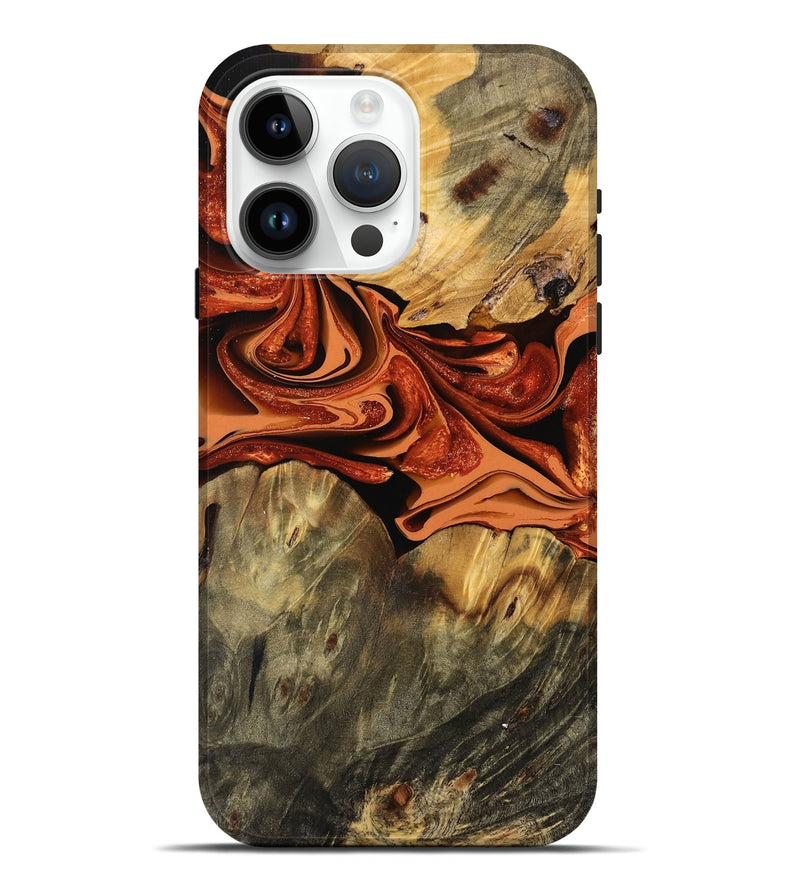 iPhone 15 Pro Max Wood Live Edge Phone Case - Blake (Red, 746035)