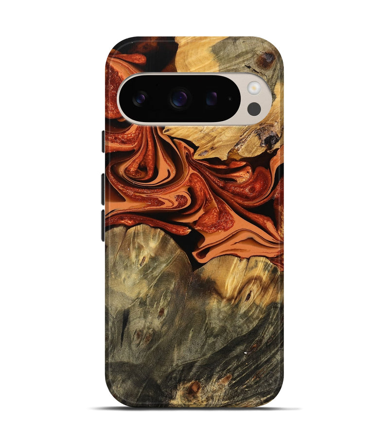 Pixel 9 Pro Wood Live Edge Phone Case - Blake (Red, 746035)