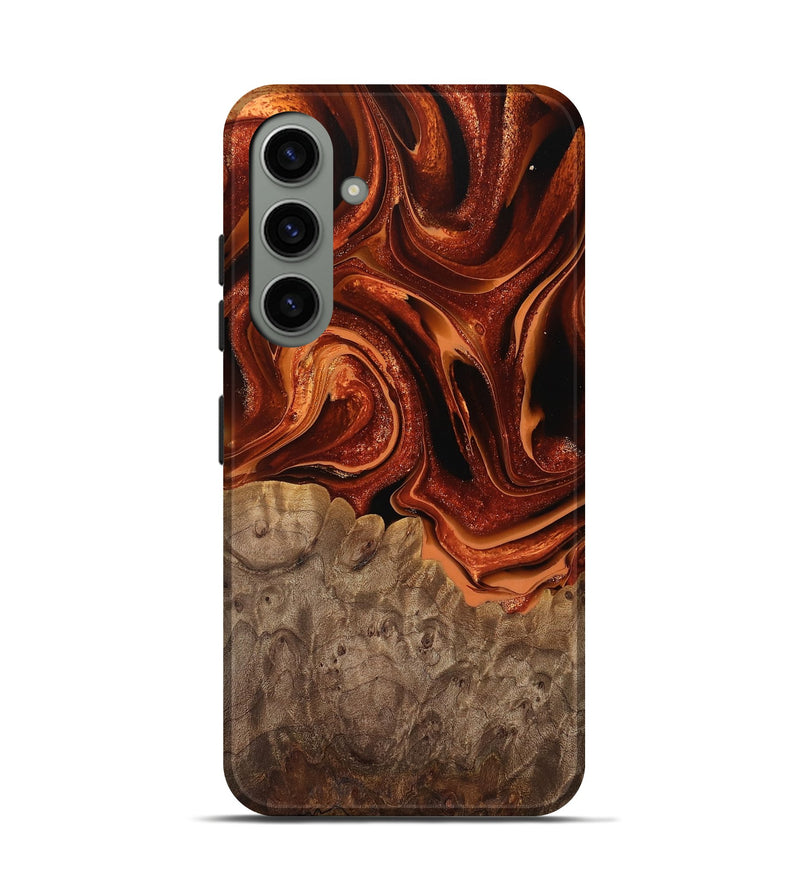 Galaxy S24 Wood Live Edge Phone Case - Carey (Red, 746036)