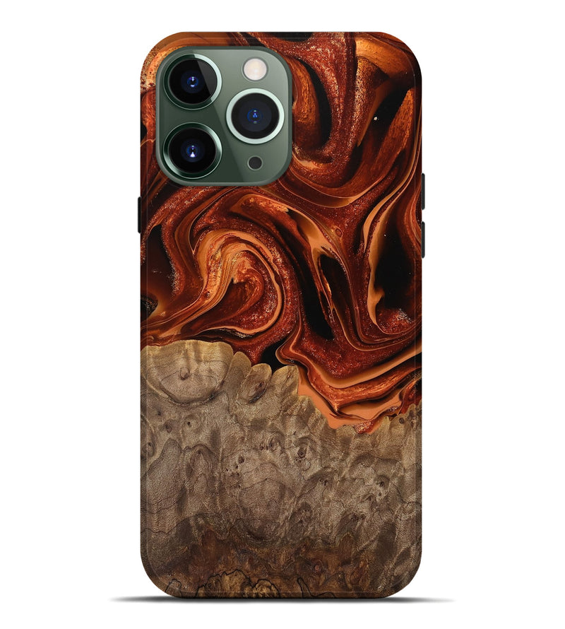 iPhone 13 Pro Max Wood Live Edge Phone Case - Carey (Red, 746036)