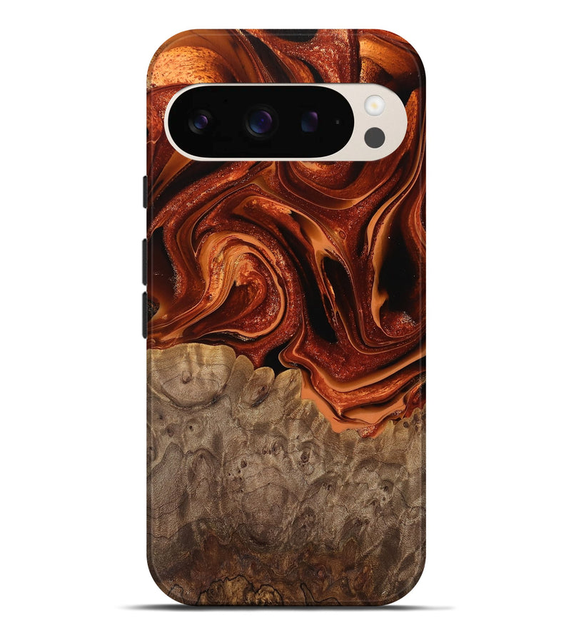 Pixel 9 Pro XL Wood Live Edge Phone Case - Carey (Red, 746036)