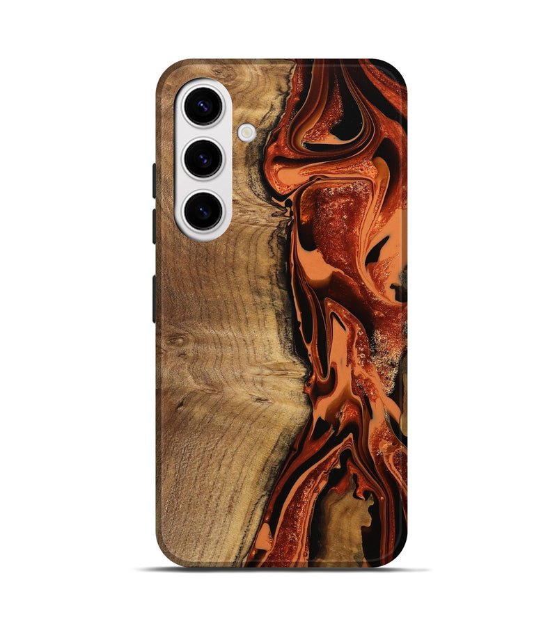 Galaxy S25 Wood Live Edge Phone Case - Delmar (Red, 746037)