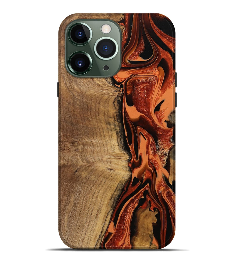 iPhone 13 Pro Max Wood Live Edge Phone Case - Delmar (Red, 746037)