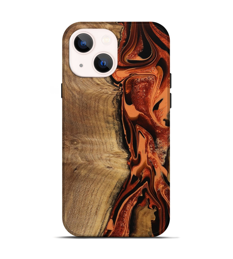 iPhone 14 Wood Live Edge Phone Case - Delmar (Red, 746037)