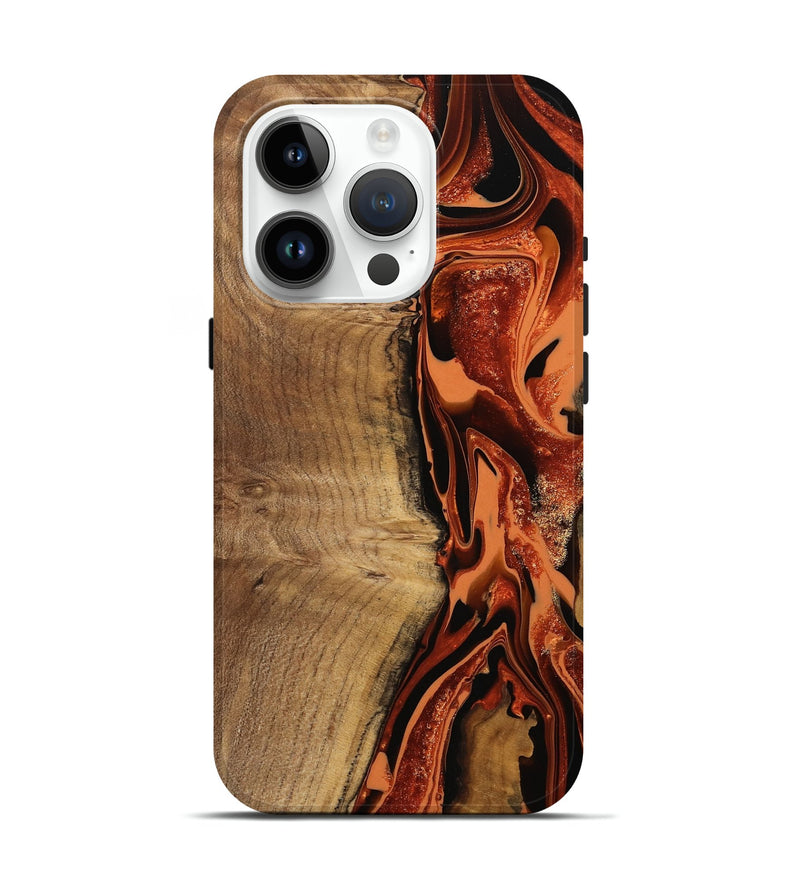 iPhone 15 Pro Wood Live Edge Phone Case - Delmar (Red, 746037)