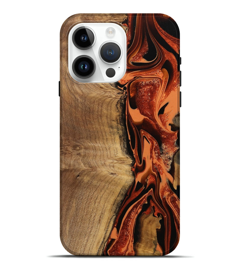 iPhone 15 Pro Max Wood Live Edge Phone Case - Delmar (Red, 746037)