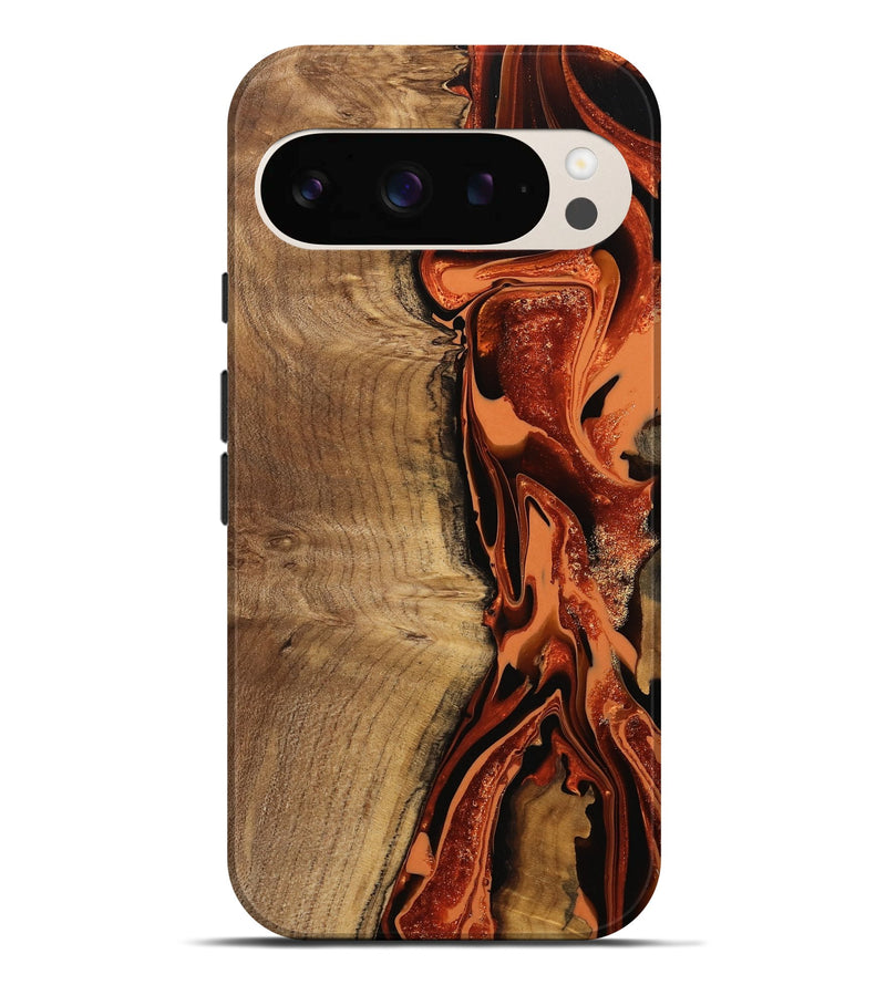 Pixel 9 Pro XL Wood Live Edge Phone Case - Delmar (Red, 746037)