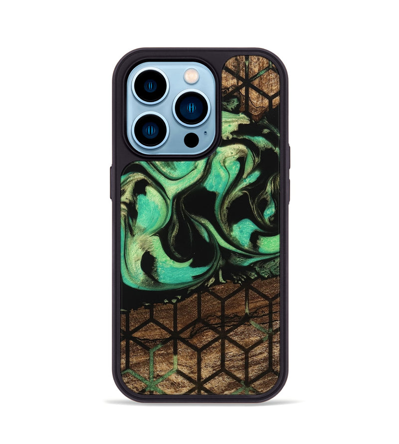 iPhone 14 Pro Wood Phone Case - Seven (Pattern, 746039)