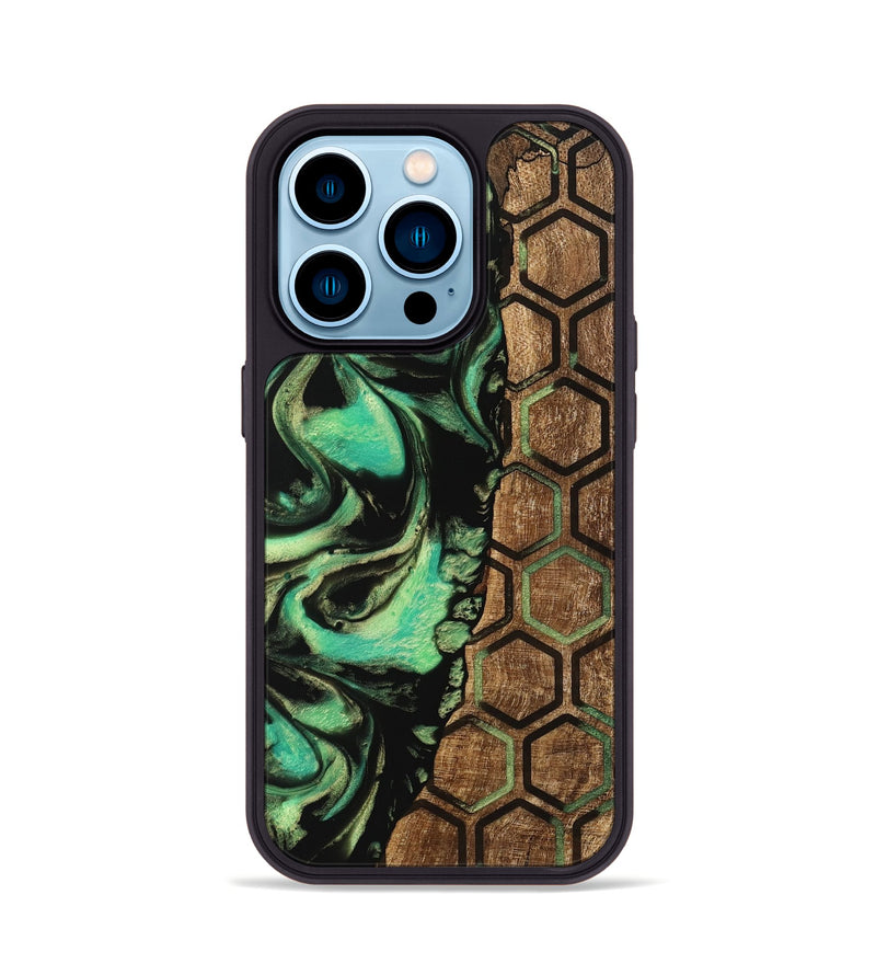 iPhone 14 Pro Wood Phone Case - Lon (Pattern, 746041)