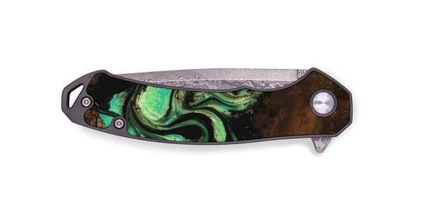 EDC Wood Pocket Knife - Artie (Green, 746042)