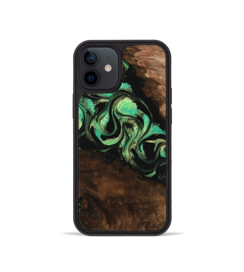 iPhone 12 mini Wood Phone Case - Artie (Green, 746042)