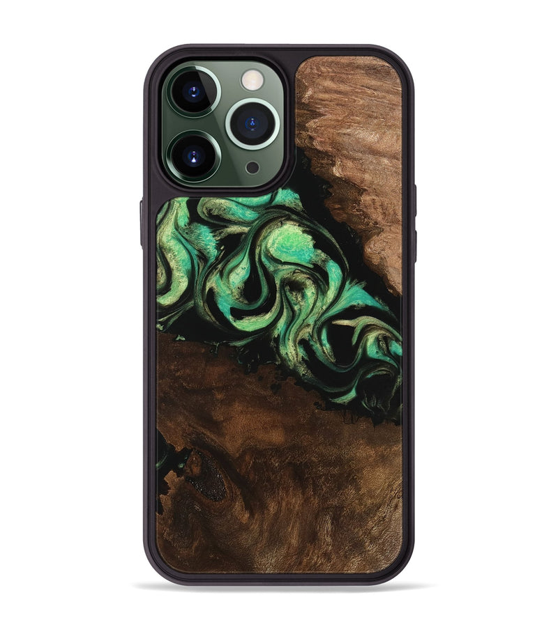 iPhone 13 Pro Max Wood Phone Case - Artie (Green, 746042)