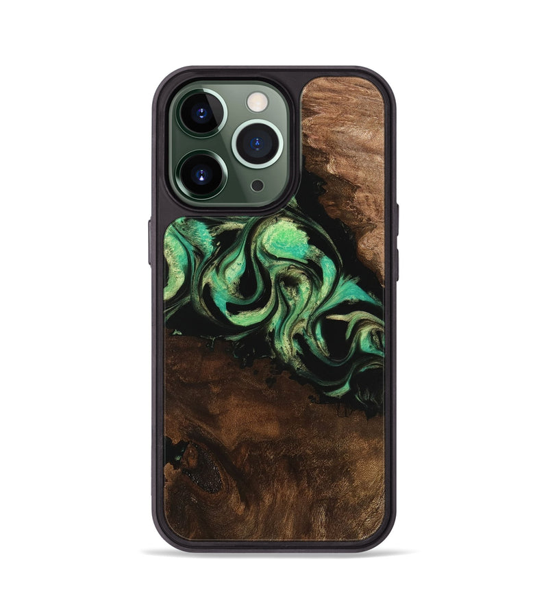 iPhone 13 Pro Wood Phone Case - Artie (Green, 746042)