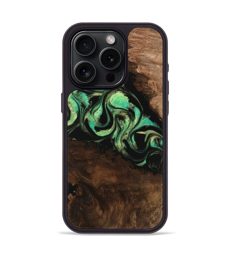 iPhone 15 Pro Wood Phone Case - Artie (Green, 746042)