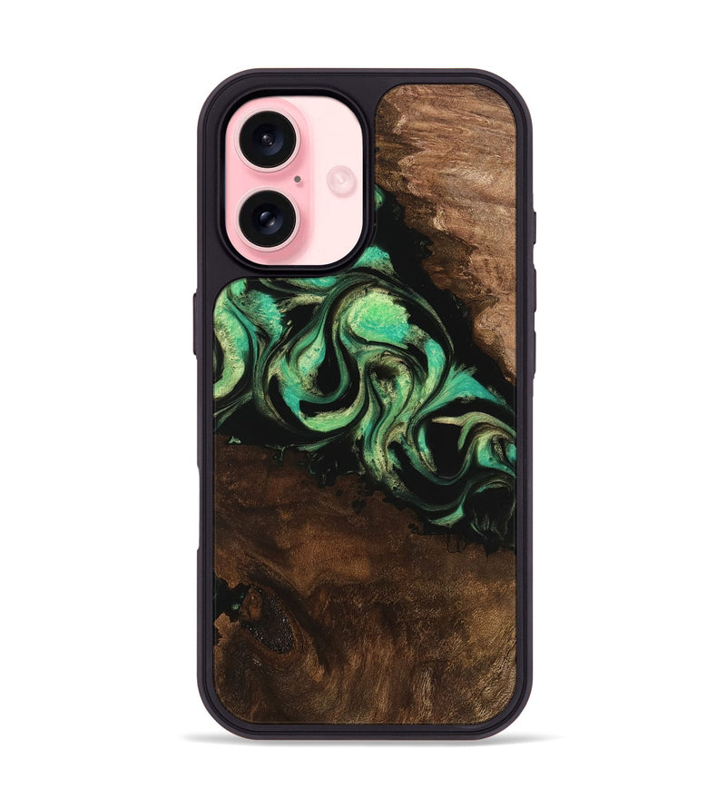 iPhone 16 Wood Phone Case - Artie (Green, 746042)