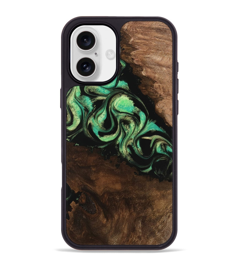 iPhone 16 Plus Wood Phone Case - Artie (Green, 746042)