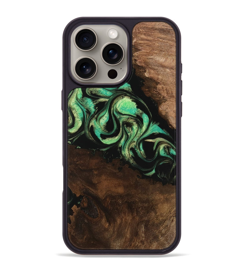 iPhone 16 Pro Max Wood Phone Case - Artie (Green, 746042)