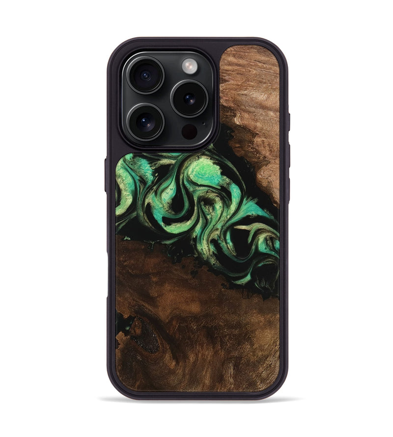 iPhone 16 Pro Wood Phone Case - Artie (Green, 746042)