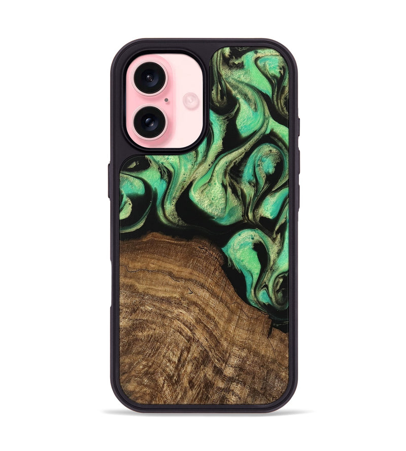 iPhone 16 Wood Phone Case - Jayda (Green, 746043)