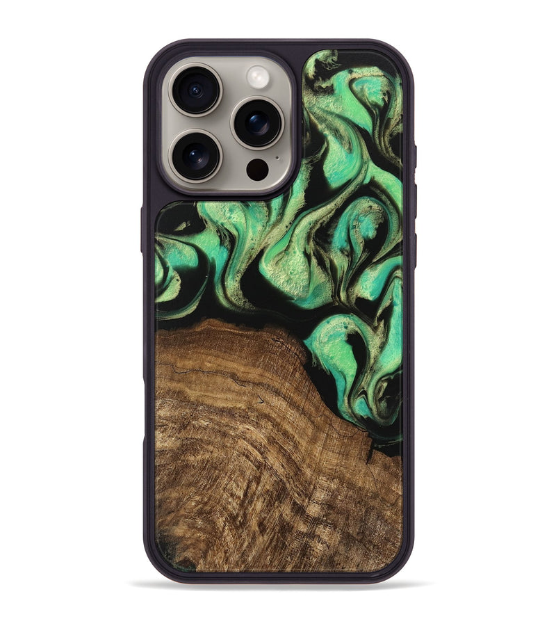 iPhone 16 Pro Max Wood Phone Case - Jayda (Green, 746043)